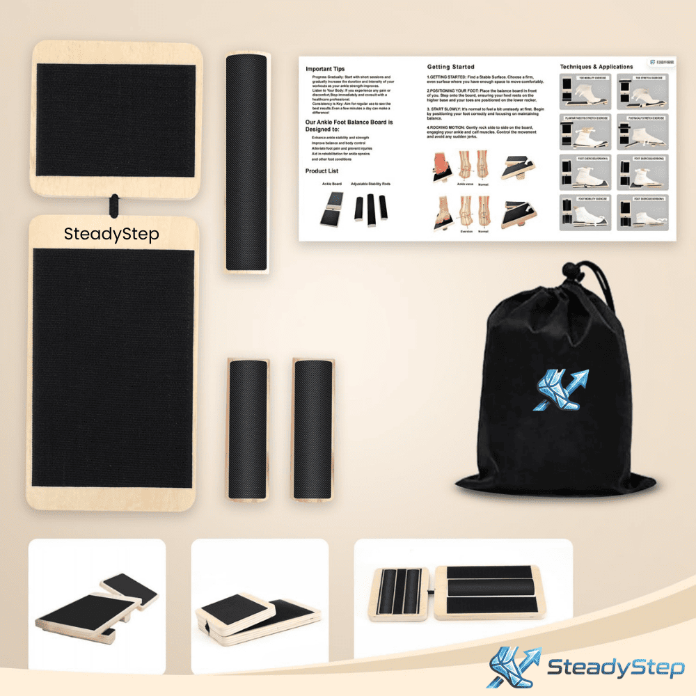 SteadyStep 2.0 Balance Board - Retrain The Reflex That Catches Your Ankle